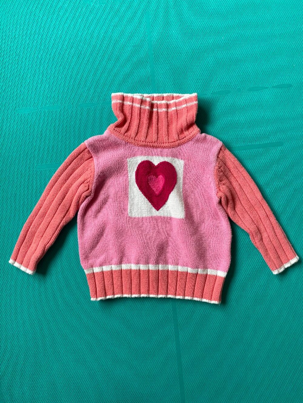 Hanna Andersson pink heart valentine sweater size 80